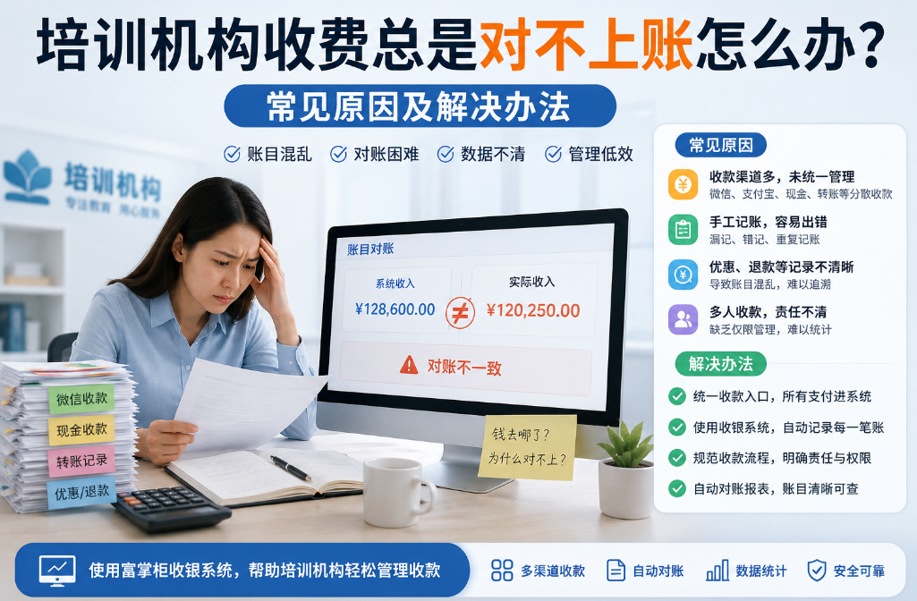 培训机构收费总是对不上账怎么办？常见原因及解决办法